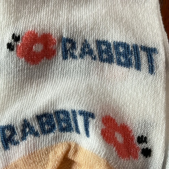 Ankle socks Adult Bundle of 5 Pairs Rabbit theme and pastels.  Bunny. NEW - Picture 3 of 4